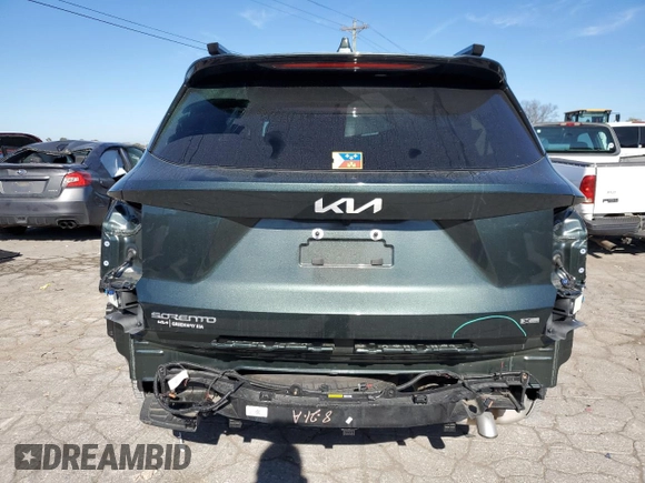 2023 Kia Sorento X-Line S with VIN 5XYRLDLC1PG227648, listed as a Copart auction lot 80270424 with 10,097 mi miles and Clean Title. Bid and sale history available at carsss.com. Image 6.