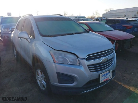2016 Chevrolet Trax LT with VIN KL7CJPSB4GB607368, listed as a IAAI auction lot 41765240 with 108,944 mi miles. Bid and sale history available at carsss.com. Image 1.
