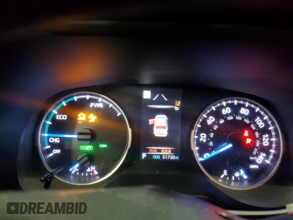 2021 Toyota RAV4 Hybrid XLE with VIN 4T3RWRFV7MU039800, listed as a Copart auction lot 48319525 with 51,730 mi miles and Salvage Title. Bid and sale history available at carsss.com. Image 9.