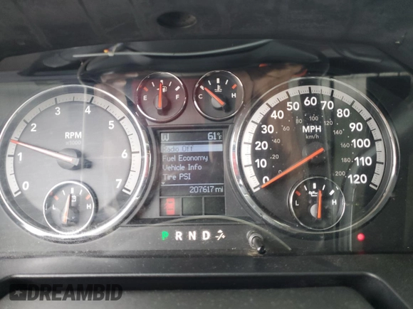 2010 Dodge 1500 SLT z VIN 1D7RB1GPXAS111175, wystawiony jako Copart lot #56393525 z przebiegiem 207 617 mil mil oraz Szkoda całkowita • Salvage title. Historia ofert i sprzedaży dostępna na DreamBid. Obrazek 9.