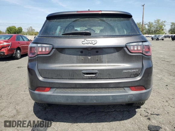 2018 Jeep Compass Sport with VIN 3C4NJCAB3JT194368, listed as a Copart auction lot 54204525 with 108,364 mi miles and Salvage title. Bid and sale history available at DreamBid. Image 6.