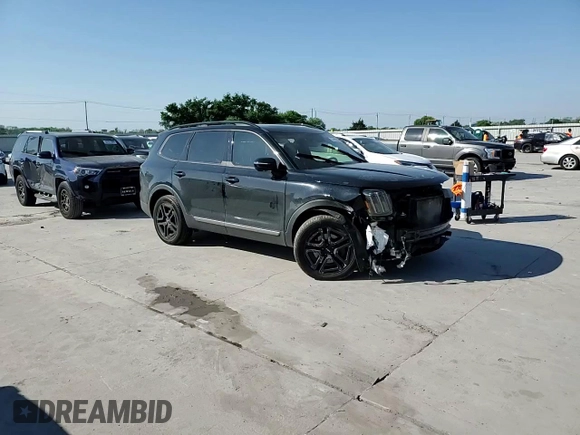 2023 Kia Telluride SX with VIN 5XYP5DGC3PG348337, listed as a Copart auction lot 53195555 with 47,633 mi miles and Salvage title. Bid and sale history available at DreamBid. Image 12.