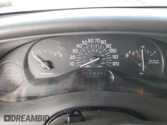 2003 Buick Century Custom with VIN 2G4WS52J531129640, listed as a Copart auction lot 72373184 with 100,089 mi miles and Salvage Title. Bid and sale history available at carsss.com. Image 9.