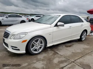 2012 Mercedes-Benz E-Class E 350 Luxury with VIN WDDHF5KB2CA636985, listed as a Copart auction lot 50318335 with 73,600 mi miles and Salvage Title. Bid and sale history available at carsss.com. Image 1.