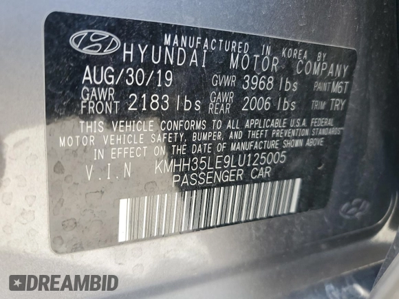 2020 Hyundai Elantra GT with VIN KMHH35LE9LU125005, listed as a Copart auction lot 65074364 with 30,770 mi miles and Salvage Title. Bid and sale history available at carsss.com. Image 12.