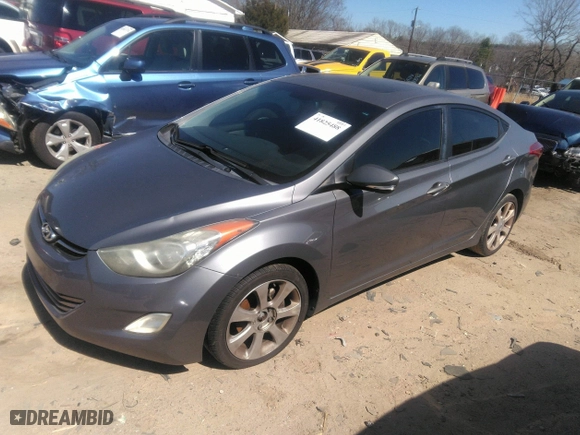 2012 Hyundai Elantra GLS with VIN 5NPDH4AE4CH090434, listed as a IAAI auction lot 41825488 with 208,252 mi miles. Bid and sale history available at carsss.com. Image 2.