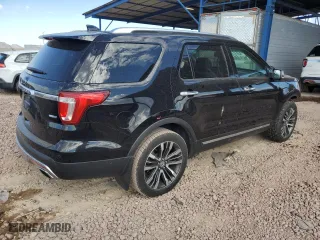 2016 Ford Explorer Platinum with VIN 1FM5K8HTXGGB40163, listed as a Copart auction lot 53169415 with 43,607 mi miles and Salvage Title. Bid and sale history available at carsss.com. Image 3.