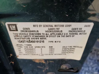 2005 GMC Envoy XL SLT with VIN 1GKET16S456191216, listed as a Copart auction lot 73719144 with 147,365 mi miles and Salvage Title. Bid and sale history available at carsss.com. Image 13.