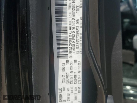 2013 Ram 1500 Tradesman with VIN 3C6JR6AG7DG505213, listed as a Copart auction lot 44603285 with 104,132 mi miles and Salvage title. Bid and sale history available at DreamBid. Image 12.