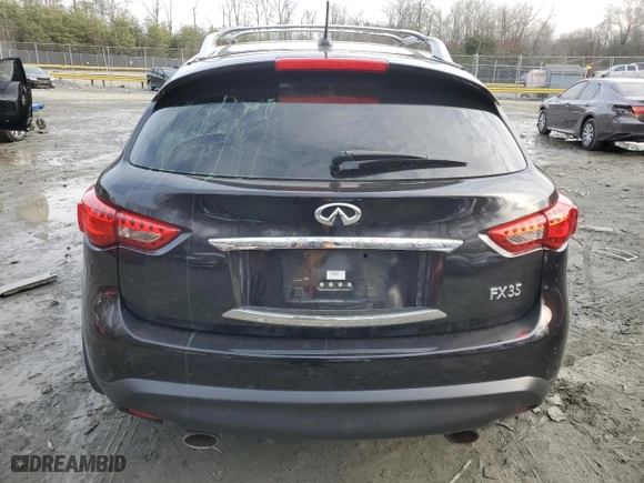 2011 Infiniti FX35 with VIN JN8AS1MW7BM731687, listed as a Copart auction lot 86719704 with NaN miles and Salvage Title. Bid and sale history available at carsss.com. Image 6.