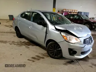 2020 Mitsubishi Mirage G4 SE with VIN ML32F4FJ2LHF00459, listed as a Copart auction lot 53463115 with 61,234 mi miles and Salvage Title. Bid and sale history available at carsss.com. Image 13.