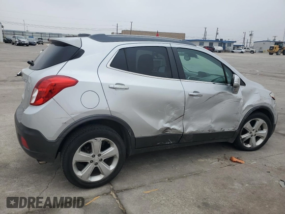 2015 Buick Encore with VIN KL4CJASB8FB153571, listed as a Copart auction lot 43861245 with 138,513 mi miles and Salvage Title. Bid and sale history available at carsss.com. Image 3.
