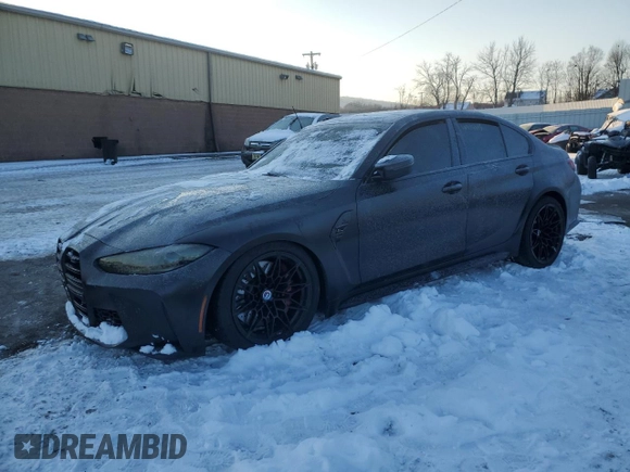 2023 BMW M3 Competition xDrive with VIN WBS43AY05PFP62243, listed as a Copart auction lot 41919185 with 0 mi miles and Salvage Title. Bid and sale history available at carsss.com. Image 1.