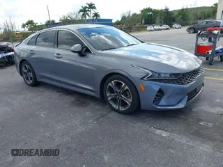 2021 Kia K5 EX with VIN 5XXG34J23MG072828, listed as a IAAI auction lot 41663652 with 46,715 mi miles. Bid and sale history available at carsss.com. Image 1.