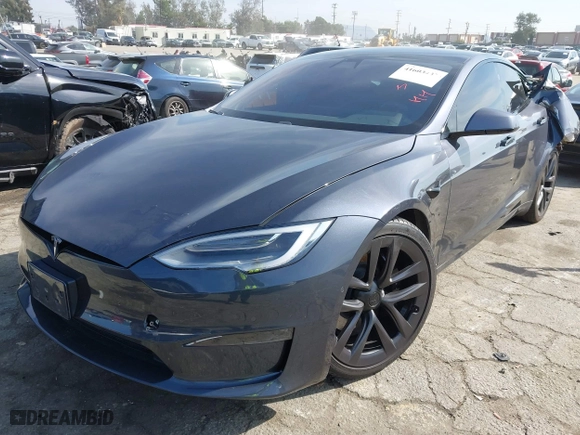 2021 Tesla Model S Plaid with VIN 5YJSA1E66MF452244, listed as a IAAI auction lot 41603437 with 39,290 mi miles. Bid and sale history available at carsss.com. Image 23.