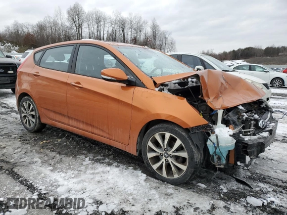 2015 Hyundai Accent Sport with VIN KMHCU5AE4FU226886, listed as a Copart auction lot 44789755 with 118,907 mi miles and Salvage Title. Bid and sale history available at carsss.com. Image 4.
