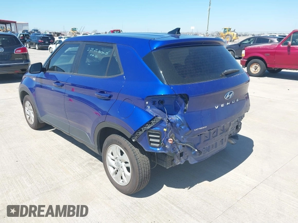 2022 Hyundai Venue SE with VIN KMHRB8A39NU202839, listed as a IAAI auction lot 41729776 with 27,154 mi miles and . Bid and sale history available at DreamBid. Image 3.