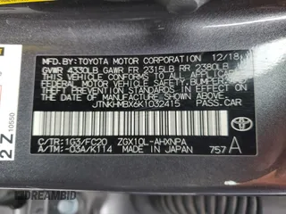 2019 Toyota C-HR XLE with VIN JTNKHMBX6K1032415, listed as a Copart auction lot 44971225 with 71,395 mi miles and Salvage Title. Bid and sale history available at DreamBid. Image 13.