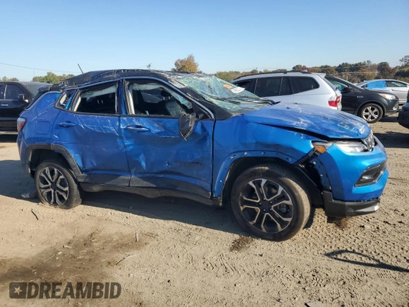 2022 Jeep Compass (RED) Edition with VIN 3C4NJDCB9NT224014, listed as a Copart auction lot 76982274 with 46,062 mi miles and Salvage title. Bid and sale history available at DreamBid. Image 4.