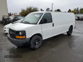 2014 Chevrolet Express Cargo Van with VIN 1GCWGGBA1E1193958, listed as a Copart auction lot 77208494 with 126,193 mi miles and Clean Title. Bid and sale history available at carsss.com. Image 1.