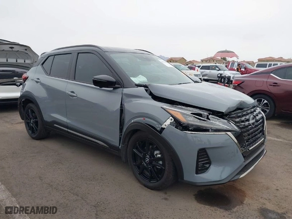 2023 Nissan Kicks SR with VIN 3N1CP5DV9PL503652, listed as a IAAI auction lot 41579600 with 17,097 mi miles. Bid and sale history available at carsss.com. Image 1.