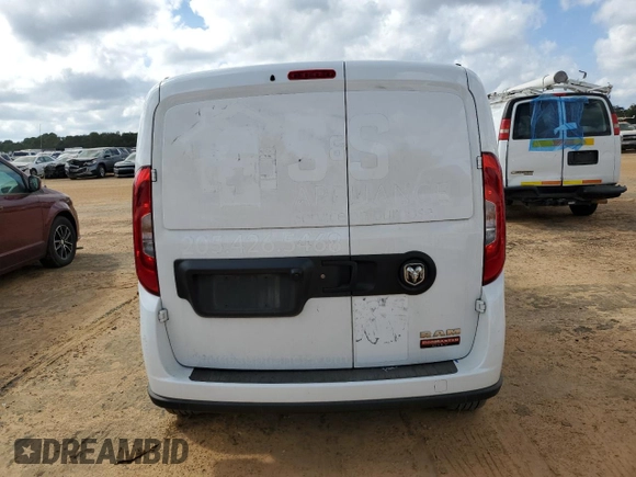 2022 Ram ProMaster City Cargo Tradesman with VIN ZFBHRFAB4N6X90292, listed as a Copart auction lot 39751944 with 15,981 mi miles and . Bid and sale history available at DreamBid. Image 6.