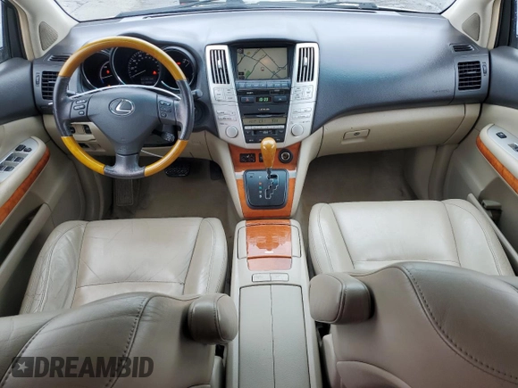 2008 Lexus RX 400h with VIN JTJHW31U382857124, listed as a Copart auction lot 54264275 with 241,588 mi miles and Salvage Title. Bid and sale history available at DreamBid. Image 8.