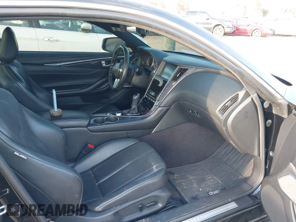 2017 Infiniti Q60 Red Sport 400 with VIN JN1FV7EL1HM700317, listed as a IAAI auction lot 41149036 with 76,654 mi miles and . Bid and sale history available at carsss.com. Image 5.