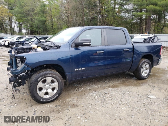 2020 Ram 1500 Big Horn with VIN 1C6RRFFG3LN345431, listed as a Copart auction lot 43179955 with 30,028 mi miles and Salvage title. Bid and sale history available at DreamBid. Image 1.