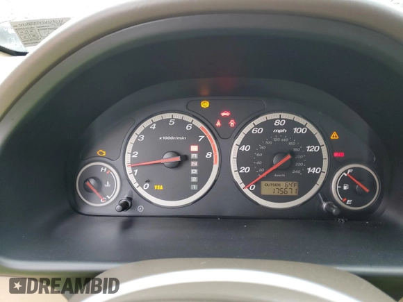 2005 Honda CR-V EX with VIN SHSRD78845U329526, listed as a Copart auction lot 55357285 with 175,671 mi miles and Salvage Title. Bid and sale history available at DreamBid. Image 9.