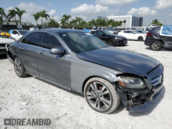 2018 Mercedes-Benz C 300 with VIN 55SWF4JBXJU265610, listed as a Copart auction lot 57435215 with 46,071 mi miles and Salvage title. Bid and sale history available at DreamBid. Image 4.
