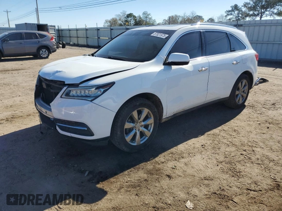 2014 Acura MDX Advance with VIN 5FRYD3H86EB012941, listed as a Copart auction lot 87821975 with 168,520 mi miles and Salvage title. Bid and sale history available at DreamBid. Image 1.