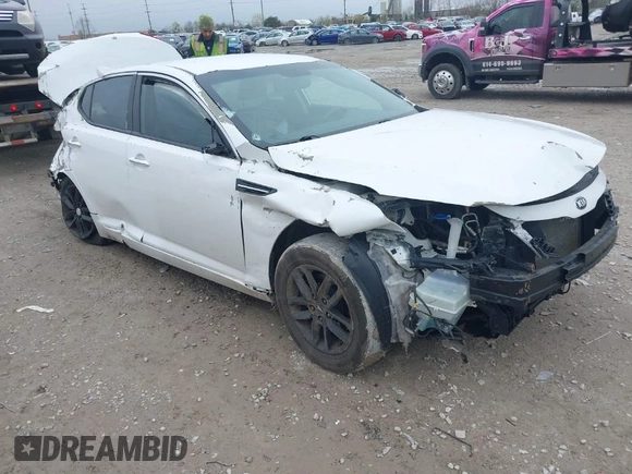 2013 Kia Optima LX with VIN 5XXGM4A73DG256823, listed as a IAAI auction lot 41972558 with 136,867 mi miles. Bid and sale history available at carsss.com. Image 1.