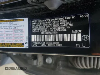 2020 Toyota C-HR LE z VIN NMTKHMBX6LR115284, wystawiony jako Copart lot #55139135 z przebiegiem 25 127 mil mil oraz Szkoda całkowita • Salvage title. Historia ofert i sprzedaży dostępna na DreamBid. Obrazek 12.