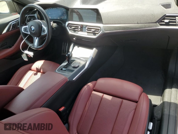 2022 BMW 4 Series M440i with VIN WBA53AT01NCJ52404, listed as a Copart auction lot 54464474 with 16,880 mi miles and Salvage title. Bid and sale history available at DreamBid. Image 8.