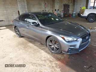 2020 Infiniti Q50 3.0t LUXE with VIN JN1EV7ARXLM254991, listed as a IAAI auction lot 41688390 with 55,873 mi miles. Bid and sale history available at carsss.com. Image 1.