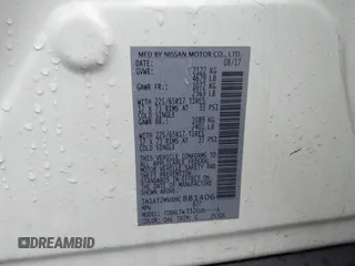 2017 Nissan Rogue SV with VIN 5N1AT2MVXHC881406, listed as a IAAI auction lot 41685473 with 69,206 mi miles and . Bid and sale history available at carsss.com. Image 9.
