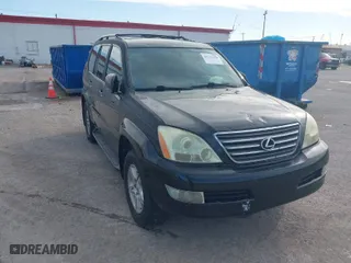 2003 Lexus GX 470 with VIN JTJBT20X630020473, listed as a IAAI auction lot 41511490 with 314,436 mi miles. Bid and sale history available at carsss.com. Image 1.