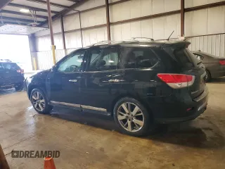 2013 Nissan Pathfinder Platinum with VIN 5N1AR2MM3DC637659, listed as a Copart auction lot 57296695 with 146,829 mi miles and Salvage title. Bid and sale history available at DreamBid. Image 2.