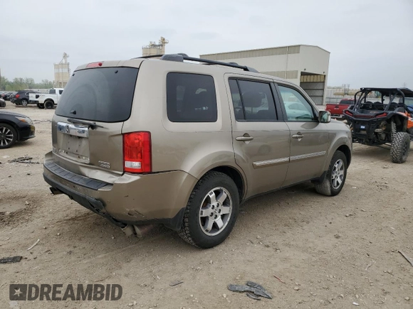 2011 Honda Pilot Touring with VIN 5FNYF4H99BB097019, listed as a Copart auction lot 53865365 with 260,357 mi miles and Salvage Title. Bid and sale history available at DreamBid. Image 3.