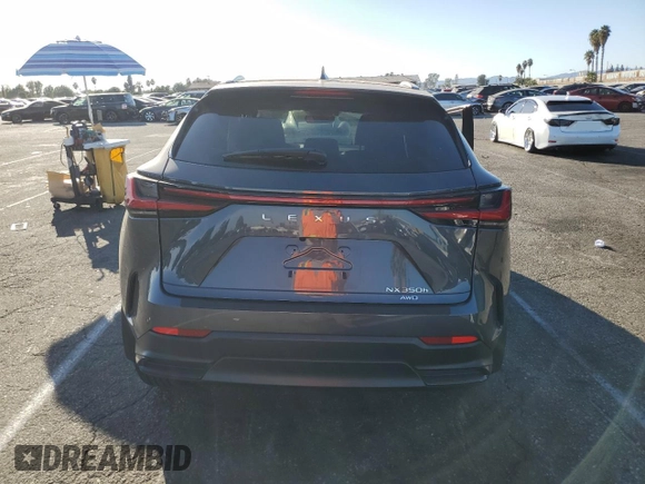 2024 Lexus NX 350h with VIN 2T2AKCEZ1RC025852, listed as a Copart auction lot 76805884 with 15,777 mi miles and Salvage title. Bid and sale history available at DreamBid. Image 6.