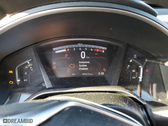 2018 Honda CR-V EX with VIN 5J6RW2H58JA000643, listed as a Copart auction lot 53143165 with 92,613 mi miles and Salvage Title. Bid and sale history available at carsss.com. Image 9.