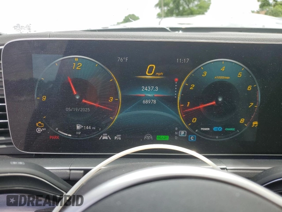 2020 Mercedes-Benz GLS 450 with VIN 4JGFF5KE7LA183941, listed as a Copart auction lot 57597715 with 68,978 mi miles and Salvage title. Bid and sale history available at DreamBid. Image 9.
