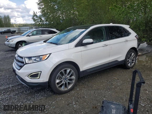 2015 Ford Edge Titanium with VIN 2FMPK4K9XFBB57470, listed as a Copart auction lot 53966505 with 82,407 mi miles and Salvage Title. Bid and sale history available at carsss.com. Image 1.