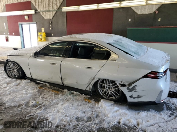 2024 BMW 5 Series 530i with VIN WBA43FJ08RCS37855, listed as a Copart auction lot 44754245 with 0 mi miles and Salvage Title. Bid and sale history available at carsss.com. Image 2.
