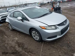 2012 Honda Civic Cpe LX with VIN 2HGFG3A52CH535950, listed as a IAAI auction lot 41496884 with 143,148 mi miles. Bid and sale history available at carsss.com. Image 1.