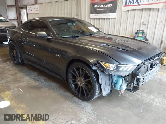 2015 Ford Mustang GT with VIN 1FA6P8CF4F5344792, listed as a IAAI auction lot 41354448 with 103,017 mi miles and . Bid and sale history available at carsss.com. Image 1.