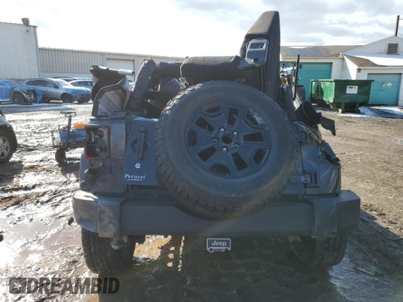 2017 Jeep Wrangler Willys Wheeler with VIN 1C4AJWAG4HL600496, listed as a Copart auction lot 42083985 with Not Provided miles and Salvage Title. Bid and sale history available at DreamBid. Image 6.