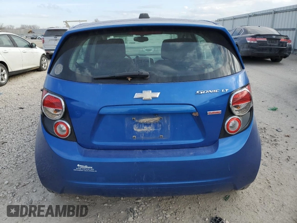 2016 Chevrolet Sonic LT with VIN 1G1JC6SB3G4126233, listed as a Copart auction lot 84886084 with 84,688 mi miles and Salvage Title. Bid and sale history available at carsss.com. Image 6.
