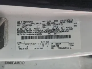 2013 Ford Escape SE with VIN 1FMCU9GXXDUC48064, listed as a Copart auction lot 54932025 with 0 mi miles and Clean Title. Bid and sale history available at carsss.com. Image 12.